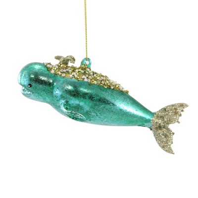 Holiday Ornament 2.0" Pearl Bay Whale Marine Life  -  Tree Ornaments