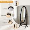 Dolonm Queen Anne Style 16 in. W x 59.25 in. H Floor Mirror Standing Mirror Tilting Oval Wood Full Length Mirror - 2 of 4