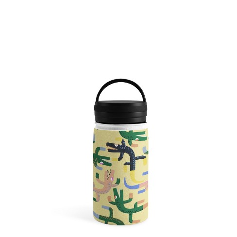 MSRYSTUDIO Croc Fun Sun Bath 12 oz Water Bottle with Sport Lid - Society6