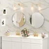 Apmir Round High Quality Aluminum Alloy Framed French Cleat Mounted Wall Decor Bathroom Vanity Mirror in matte black with 5-Year Warranty - 2 of 4