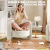 Modern  Accent Chair Set of 2 Mid-Century Upholstered Living Room Chair Cozy Round Armrest Chair With Open Back Round Corner for Bedroom/Office/Cafe - 3 of 4