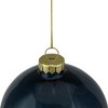 Northlight Shiny Glass Christmas Ball Ornament - 4" - Midnight Blue - 3 of 4
