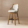 Bahama 30" Cane Rattan High-Back Swivel Counter Stool with Recessed Arms - 4 of 4