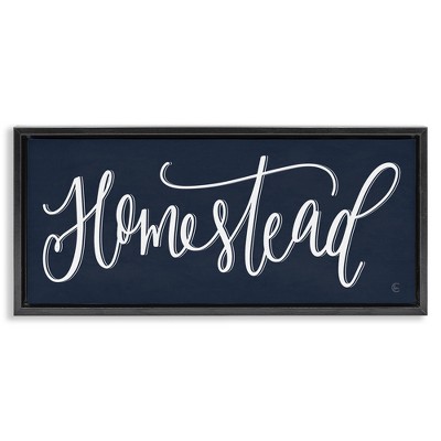 Stupell Industries Navy Blue Homestead Phrase, 31" x 14"