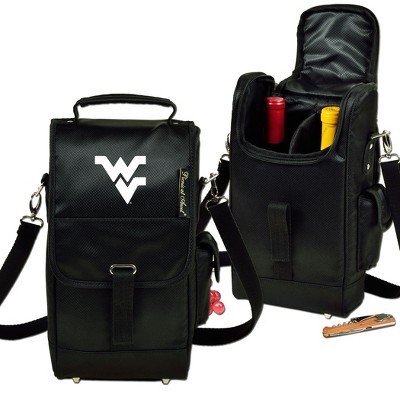 NCAA West Virgina University Mountaineers Two Bottle Wine Tote w/Corkscrew