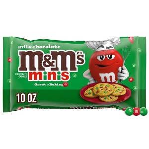 M&M's Minis Milk Chocolate Christmas Cookie Candy Bag - 10oz - 1 of 4