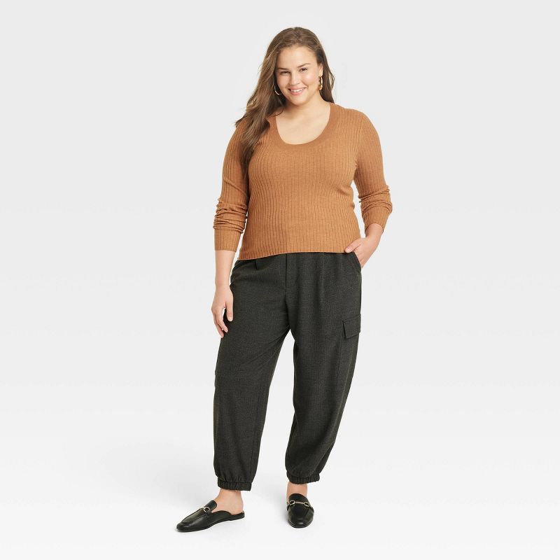 Women's Fine Gauge Scoop Neck Sweater - A New Day™, 3 of 10