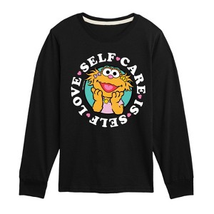 Boys' - Sesame Street - Self Care Is Self Love -Toddler and Youth Long Sleeve T-Shirt Long Sleeve Graphic T-Shirt - 1 of 3