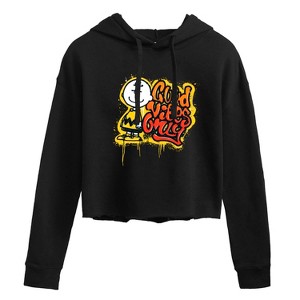 Women's - Peanuts - Good Vibes Only Cropped Graphic Hoodie - 1 of 4