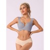 INSPIRE CHIC Women's Wirefree Bra Full Coverage Push Up Vest Bralettes 3 Packs - 4 of 4