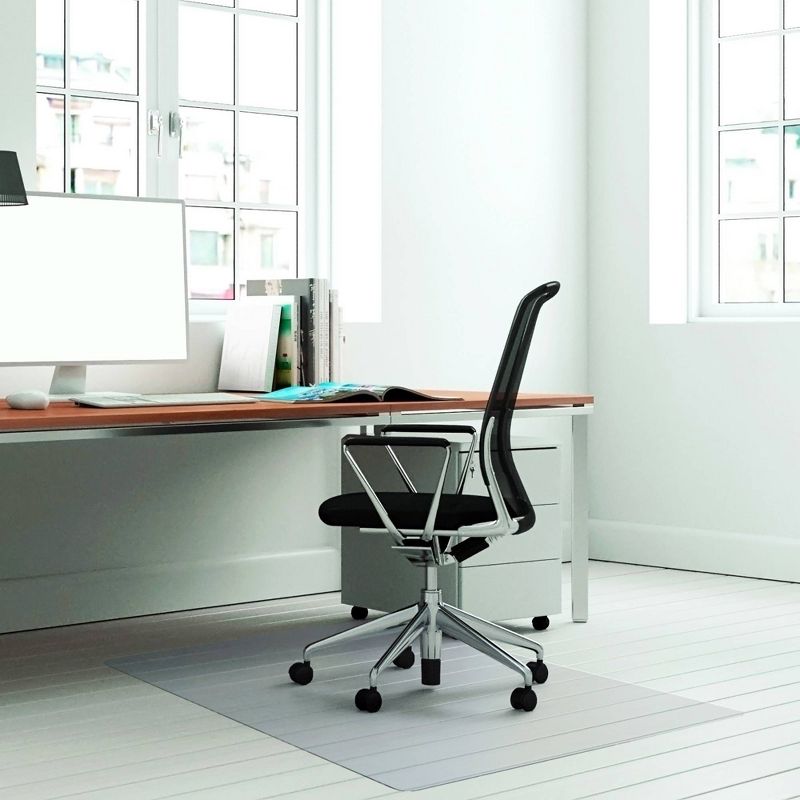 APET Rectangular Chair Mat for Hard Floor Clear - Floortex, 5 of 10