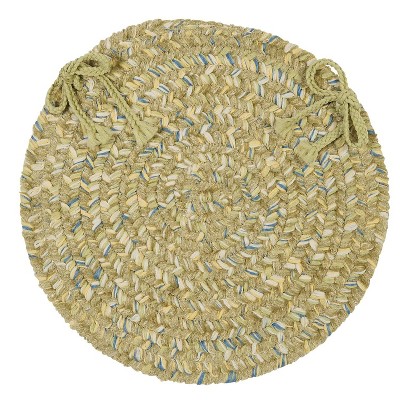 Colonial Mills West Bay - Celery Tweed Chair Pad Set (4)