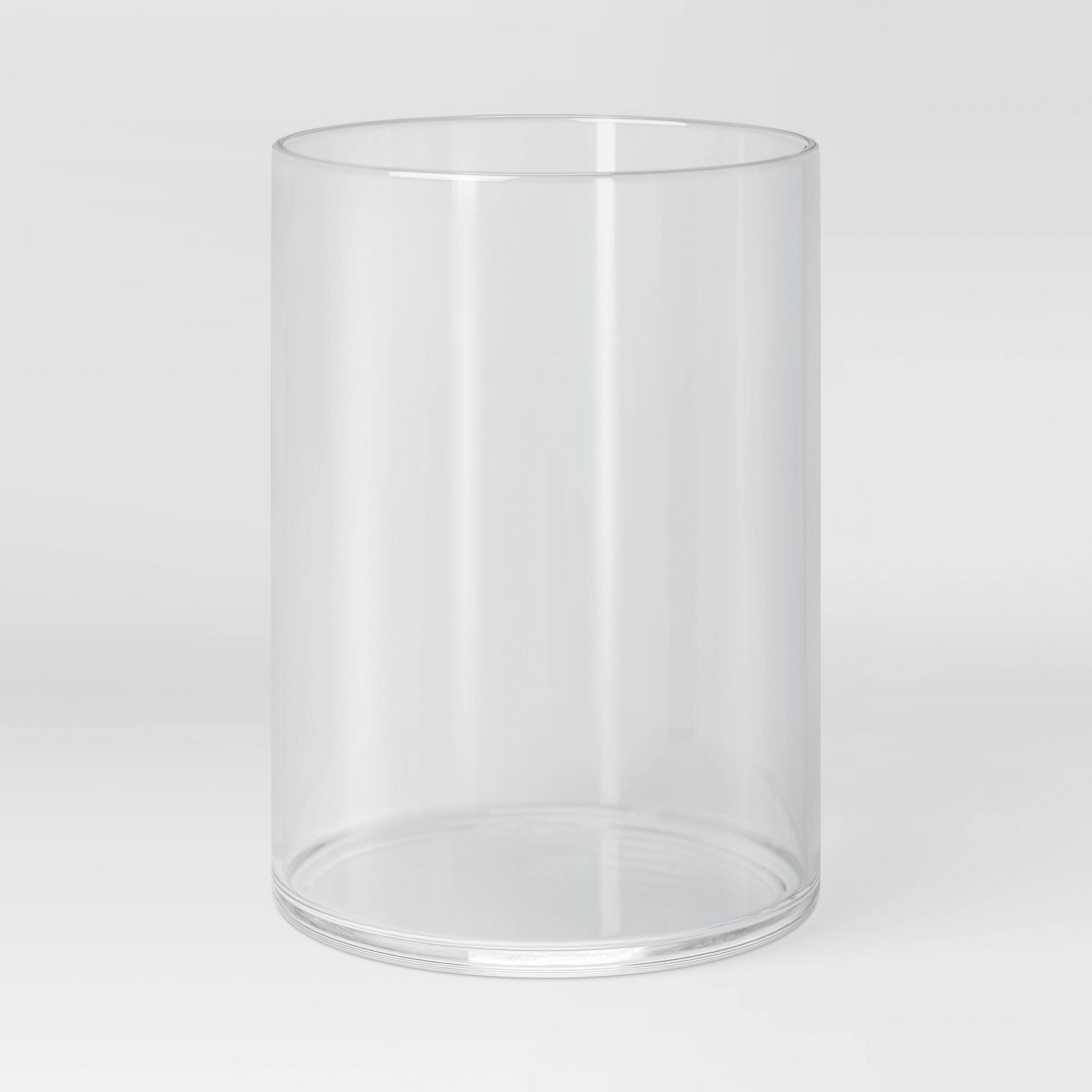 8" x 6" Glass Vase - Threshold™: Contemporary Cylindrical, Tabletop Decor, Watertight
