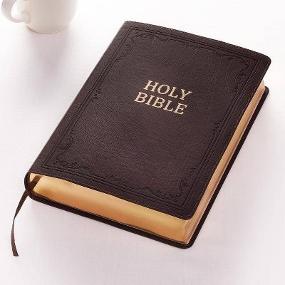 KJV Super Giant Print Lux-Leather Brown - Large Print (Leather Bound)