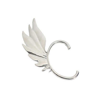 SOHI Women's Metallic Silver Party Cuff Earrings