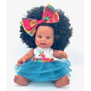 Orijin Bees Natural Ella 12" Baby Bee Doll - Black Hair with Brown Eyes - 1 of 4