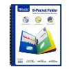 BAZIC Products® 8-Pocket Folder, Assorted Colors, Pack of 6 - 2 of 4