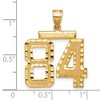 Black Bow Jewelry 14k Yellow Gold, Varsity Collection, Large D/C Pendant Number 84 - 2 of 3