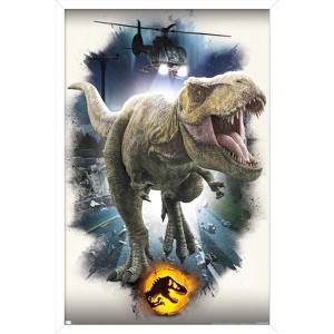 Trends International Jurassic World: Dominion - T. Rex Focal Framed Wall Poster Prints - 1 of 4