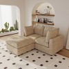 Sectional Couches for Living Room, 67 Inch Loveseat Sofa with Ottoman, Modern Chenille Fabric & Double Layer Cushions, Modular Couch for Apartment - 2 of 2