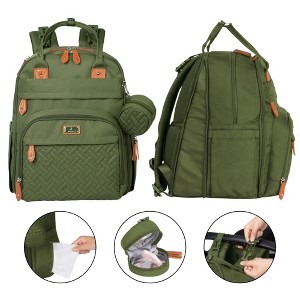 BabbleRoo Diaper Bag Backpack Stylish Hands-Free Baby Bag with Changing Pad, Stroller Straps & Water-Resistant - 1 of 4
