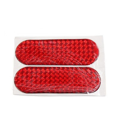Unique Bargains Car Reflective Safety Warning Self-adhesive Tape Sticker 4.7"x1.6" Red 4 Pcs