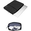Acoinel 13 Inch Quilted Laptop Sleeve with Accessory Pouch for Women - 4 of 4
