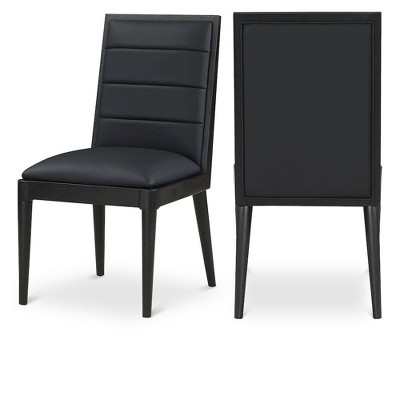 Meridian Furniture,Bristol Vegan Leather Dining Chair, Set of 2