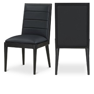 Meridian Furniture,Bristol Vegan Leather Dining Chair, Set of 2 - 1 of 4