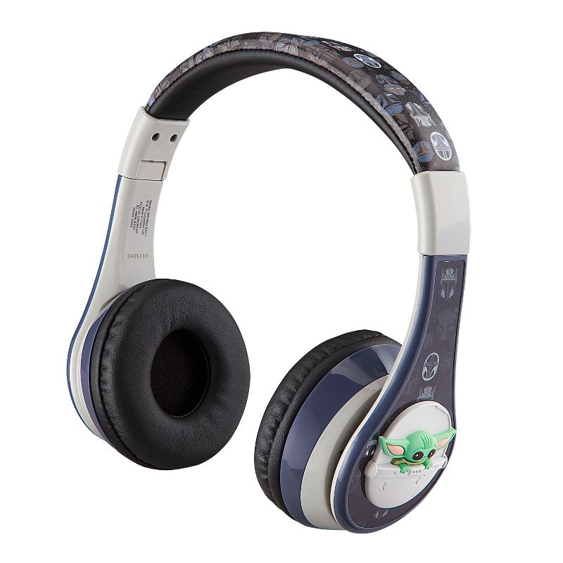 eKids Mandalorian Bluetooth Headphones for Kids, Over Ear Headphones with Microphone - Gray (MD-B52.EXV1OL), 2 of 5