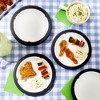 Juvale Set of 20 Reusable Plastic Paper Plate Holders, Snap-In Grooves for 9-Inch Plates, Picnic, Party, BBQ, Black, 10 In - 3 of 4