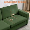 83" Comfy Corduroy Couches, Modern Upholstered Sofa with Wide Armrests, Cloud Couch with Deep Seat Sofa - 3 of 4