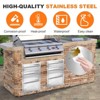 Outdoor Kitchen Drawer Stainless Steel Grill Drawer for Islands and Grill Stations, Built-In Recessed Design, Weather-Resistant and Rust-Resistant - 4 of 4