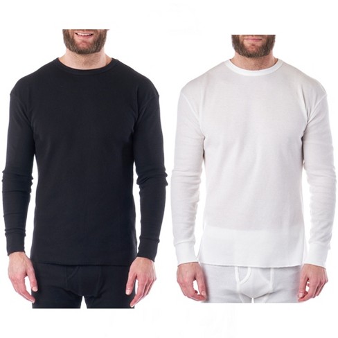 Men Thermal Shirts Long Sleeve Shirts Base Layer Underwear Waffle