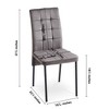 Sapphtopaz Modern Dining Chairs Set of 4 Upholstered Chair with Metal Legs Armless Backrest Chairs for Kitchen, Dining Room, Living Room - 4 of 4