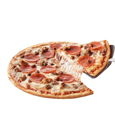 Thin Crust Three Meat Frozen Pizza 17.25oz - Market Pantry™