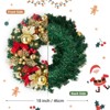 Christmas Wreath for Front Door, Artificial Xmas Wreath with  Ball Ornaments  and Berry for Indoor Outdoor Fireplace Window Decor - 3 of 4