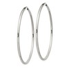 Black Bow Jewelry 2mm, Sterling Silver, Endless Hoop Earrings - 55mm (2 1/8 Inch) - 2 of 4