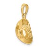 Black Bow Jewelry 14k Yellow Gold 3D Cowboy Hat Pendant - 4 of 4