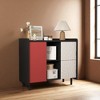 Sideboard Buffet Cabinet with Doors, 2 Drawers and Open Storage, Modern Accent Storage Cabinet for Dining Room, Kitchen, Coffee Bar - 2 of 4
