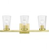 Livex Lighting Cityview 3 - Light Vanity in  Satin Brass - 3 of 4