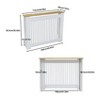 Artloge Radiator Cover: Modern Slatted Vertical White Radiator Cover with Wood-grain Top, MDF Wood Grill Shelf Radiator Cover - 2 of 4