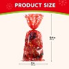 Joyfy 144 Pcs Christmas Cellophane Bags with Ribbon, 11" X 5" Candy Cookie Bags for Holiday Treats Christmas Party Favors Supplies, Xmas Goodie Bags - 4 of 4