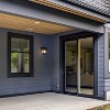 12.2" Metal/Seeded Glass Square Outdoor Wall Light Matte Black - LNC: ETL Listed, LED Compatible, Weatherproof - 3 of 4