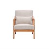 ACEPANO Modern Accent Chair, Arm Chair with Pillow For Living Room & Bedroom-Beige - 3 of 4