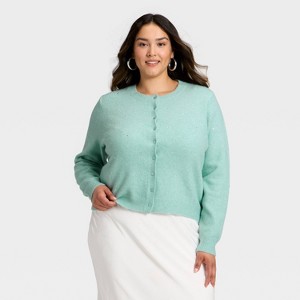 Women's Long Sleeve Party Cardigan Sweater - A New Day™ - 1 of 3