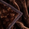Lavish Home Solid Soft Heavy Thick Plush Mink Blanket 8 pound - Coffee - 4 of 4
