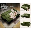 AMERLIFE Convertible Sofa Bed, 4-in-1 Couch with Pull-Out Sleeper, 5-Position Backrest, Tufted Chenille, Easy 10-Min Assembly - 4 of 4