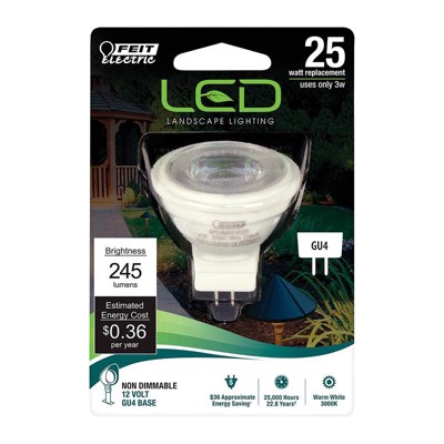 Feit Electric MR11 GU4 LED Bulb Warm White 25 Watt Equivalence 1 pk