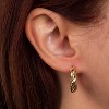 Chunky Gold Hoop Earrings for Women, 14k Gold Plated Thick Triple Hoop Earrings Hypoallergenic Trendy Chunky Gold Hoops - 3 of 4
